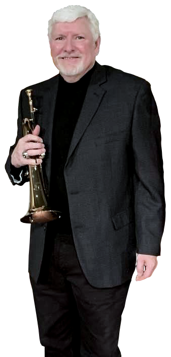 Jim Butz holding a trumpet